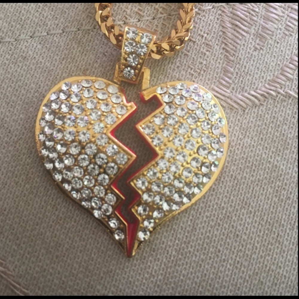 Broken heart necklace